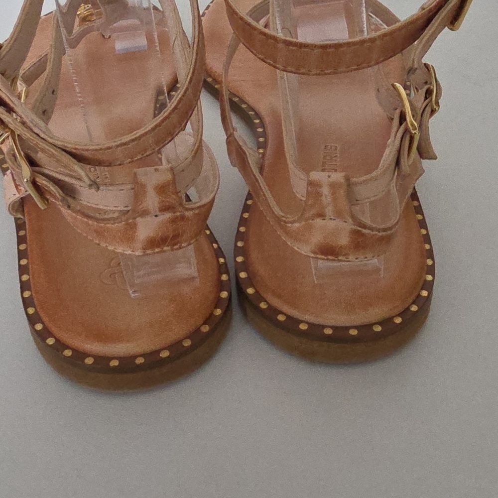 MAKIS KOTRIS | Handmade Greek Gladiator Sandals Leather Brown Sz 36 - Picture 6 of 7